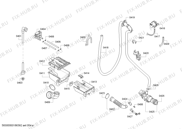 Схема №4 WAP24390GB с изображением Краткая инструкция для стиральной машины Bosch 18020415